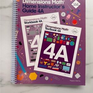 Dimensions Math Home Instructors Guide 4A - Purple Cover